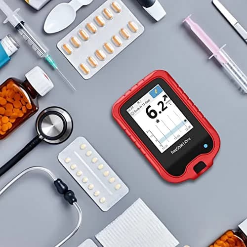 MEDMAX Silicone Case for Freestyle Libre 3 2 Reader | Red Protective Cover with Anti-Slip Grip thumbnail 5