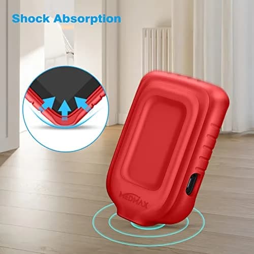 MEDMAX Silicone Case for Freestyle Libre 3 2 Reader | Red Protective Cover with Anti-Slip Grip thumbnail 3