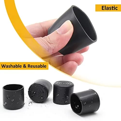 Auvotuis 32Pcs 1.26 Inch (32mm) Round PVC Chair Leg Tips | Protect Floors & Furniture thumbnail 4