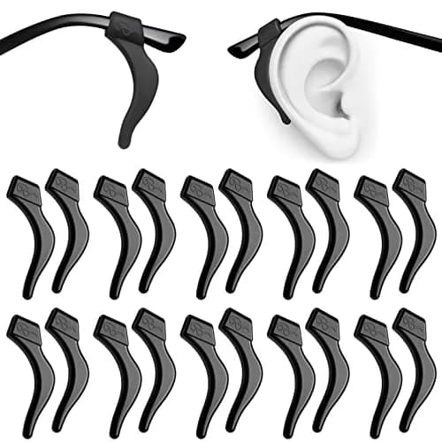 PTSLKHN Soft Silicone Eyeglass Ear Grips 10 Pairs (Black) | Secure Fit for Active Lifestyles thumbnail 1