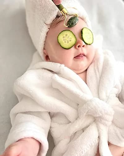 M&G House Newborn Photography Props Baby Bathrobe Set White 6-13 Months | Soft Cotton Crochet thumbnail 7