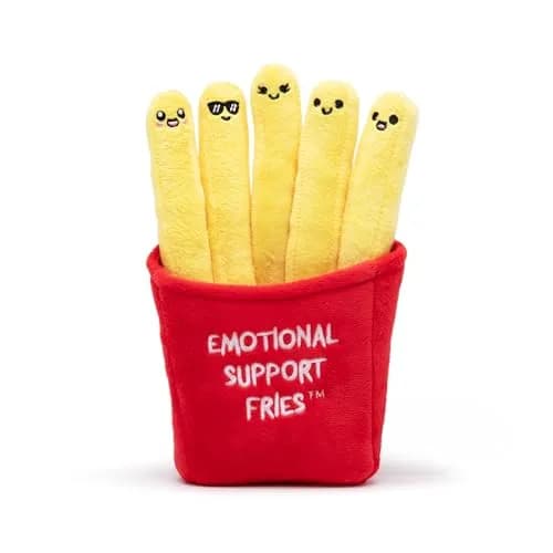 Relatable Emotional Support Fries Plush Toy Set 18 cm (7.25 in) | Soft Cuddly Toy with Carrying Basket thumbnail 1