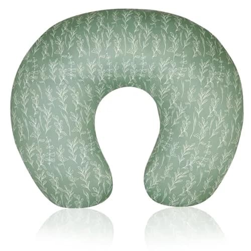 HNHUAMING Green Sage Nursing Pillow Cover | Hypoallergenic, Zippered, Fits 22.5 x 18 inch Pillows thumbnail 1