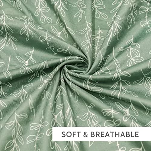 HNHUAMING Green Sage Nursing Pillow Cover | Hypoallergenic, Zippered, Fits 22.5 x 18 inch Pillows thumbnail 4