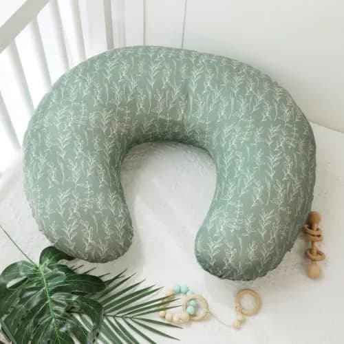 HNHUAMING Green Sage Nursing Pillow Cover | Hypoallergenic, Zippered, Fits 22.5 x 18 inch Pillows thumbnail 2