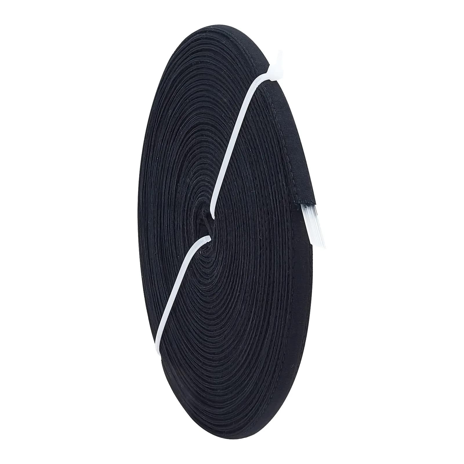 PH PandaHall Cotton Covered Boning 10mm (0.4") Wide, 11m (12 Yards) Black | Flexible Support for Garments — Black / 10mm W x 12 Yards L