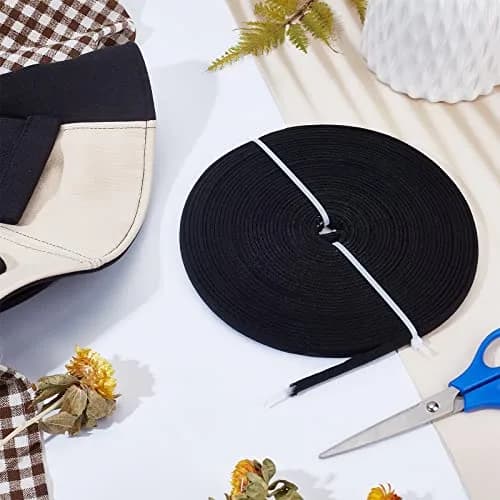 PH PandaHall Cotton Covered Boning, 10mm Wide x 12 Yards Long, Black | Provides Shape and Support for Garments thumbnail 2