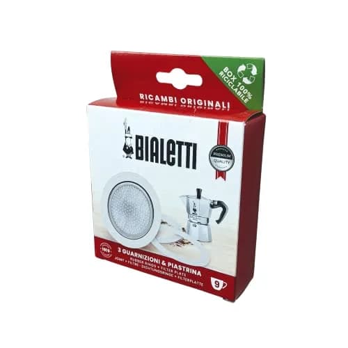 Bialetti 9-Cup Moka Pot Gasket and Plate Set | Stainless Steel Replacement Parts thumbnail 2