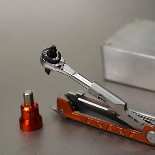711L 1/4" EDC Ratchet Wrench MK2 with Geared Thumb Wheel | Compact, Alloy Steel, Taiwan Made thumbnail 7