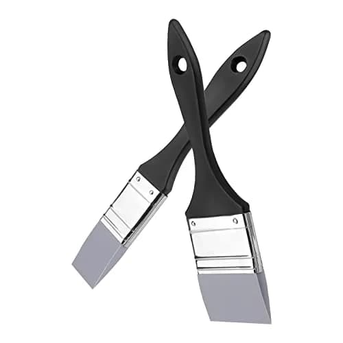AIEX 2pcs Flat Silicone Paint Brushes 1 & 2 Inch | Durable, Easy to Clean, Precise Painting thumbnail 1