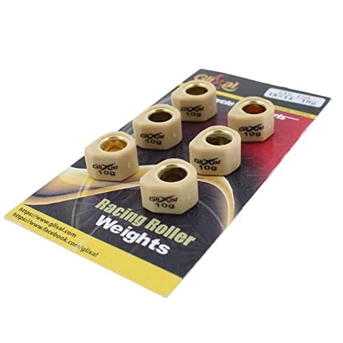 Glixal 18x14mm High Performance Polygon Variator Sliders | Racing Roller Weights for GY6 125cc-150cc Scooters & ATV thumbnail 1