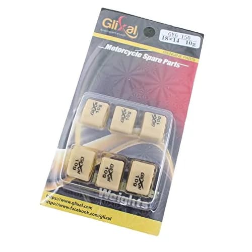 Glixal 18x14mm High Performance Polygon Variator Sliders | Racing Roller Weights for GY6 125cc-150cc Scooters & ATV thumbnail 6