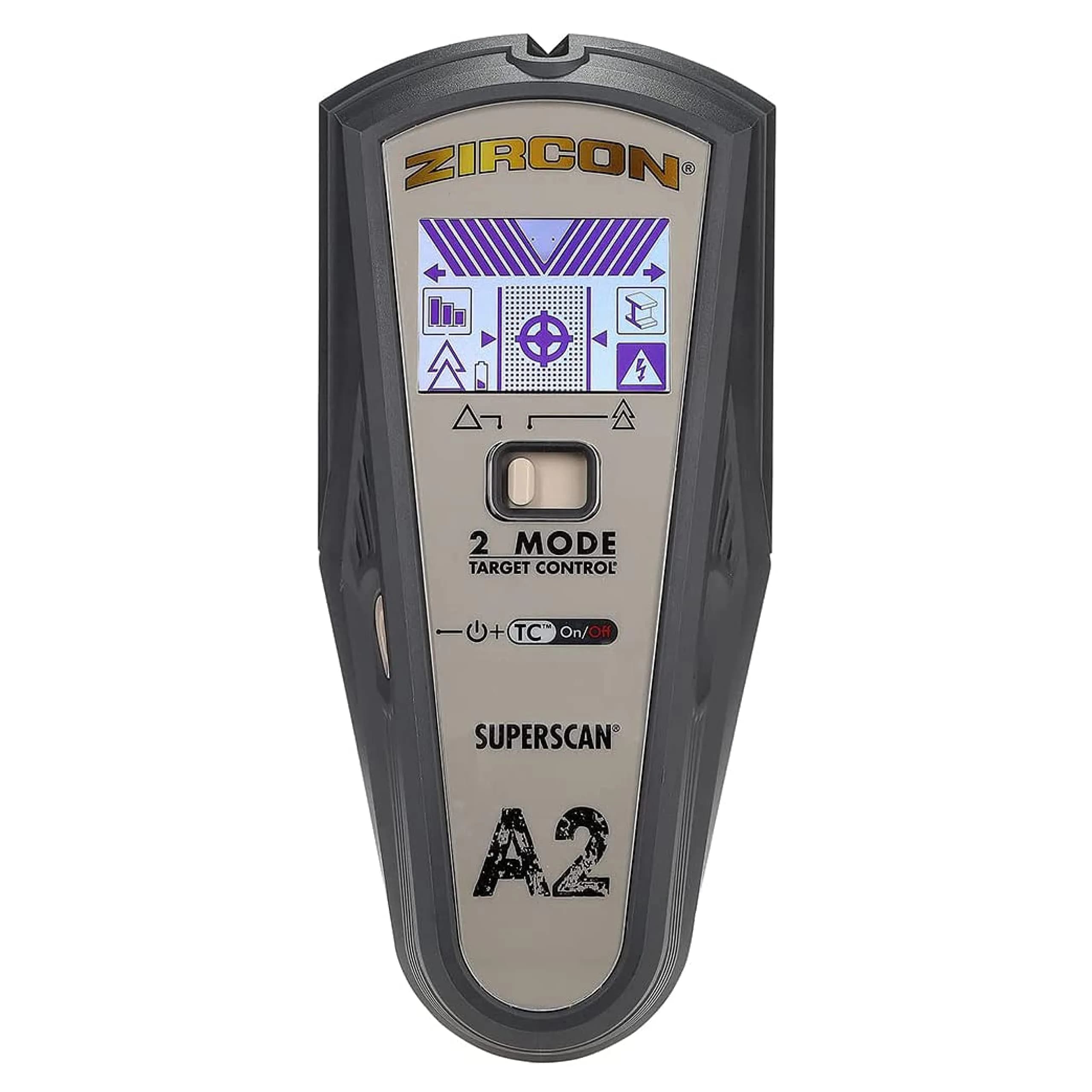 Zircon SuperScan A2 Advanced Stud Finder with 2 Mode Target Control | DeepScan & StudScan Modes
