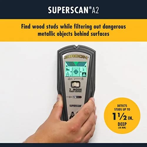 Zircon SuperScan A2 Advanced Stud Finder with 2 Mode Target Control | DeepScan & StudScan Modes thumbnail 2