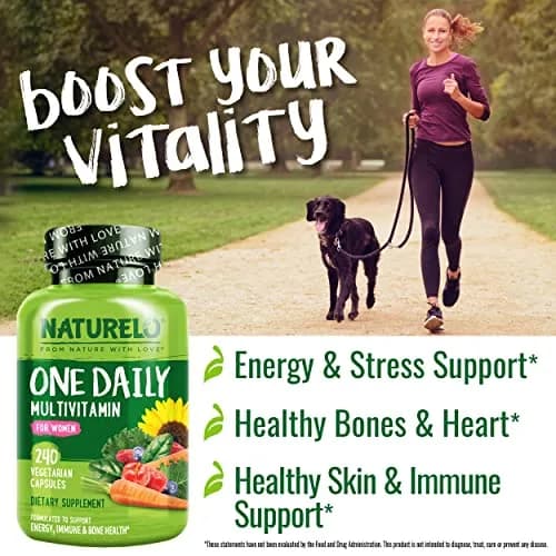 NATURELO One Daily Multivitamin for Women 240 Count | Plant-Based, Non-GMO, Gluten-Free thumbnail 2