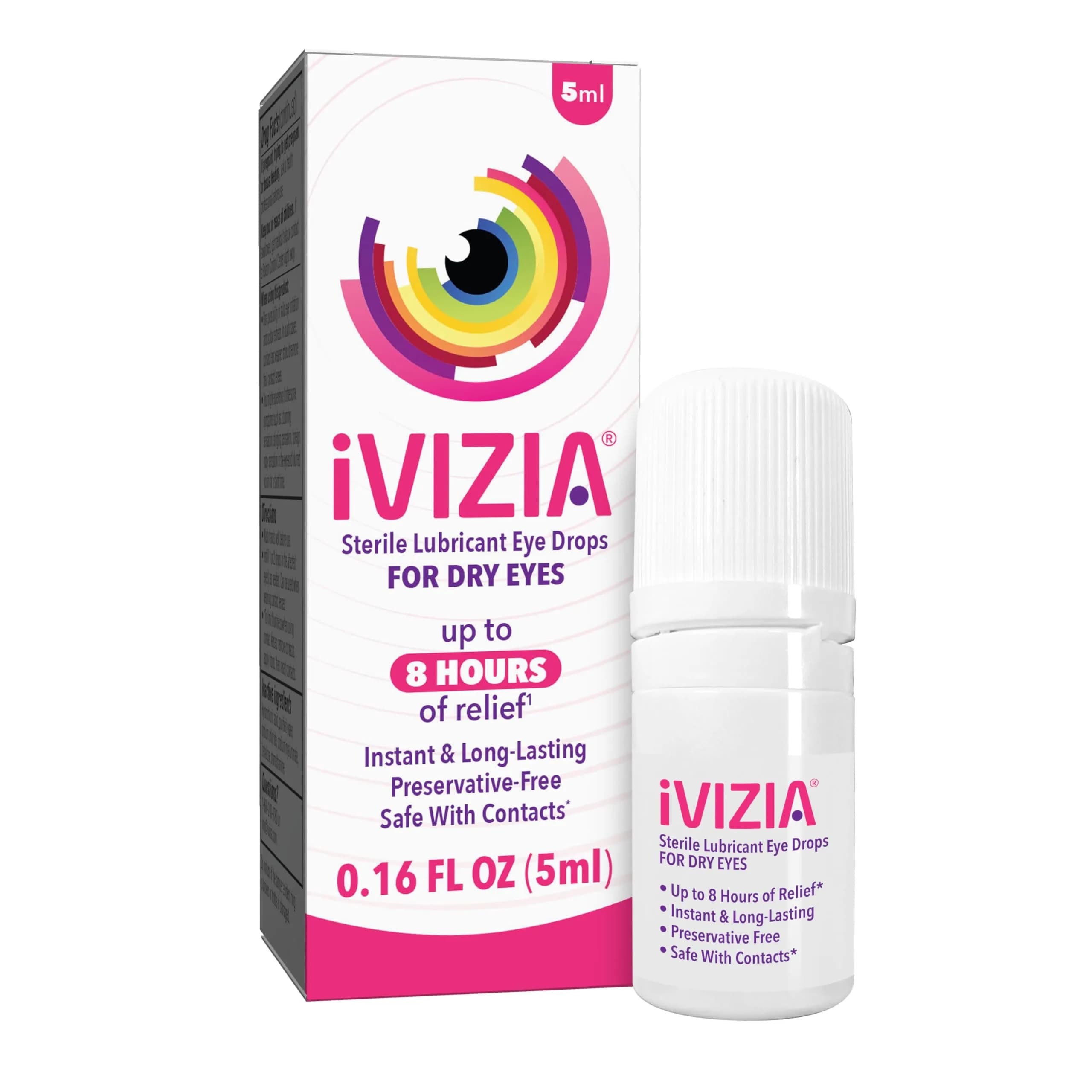 iVIZIA Sterile Lubricant Eye Drops 5ml (0.16 Fl Oz) | Preservative-Free Dry Eye Relief