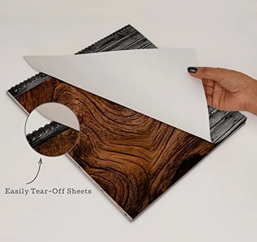 Inkdotpot 25 Sheets Rustic Wood Texture Scrapbook Paper Pad 12x12 | Colorful DIY Craft Supplies thumbnail 3
