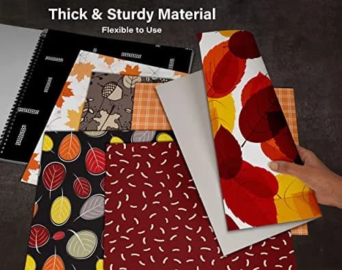 Inkdotpot 25 Sheets Autumn Fall Theme Texture Scrapbook Paper Pad 12x12 | Colorful Decorative Cardstock for DIY Crafts thumbnail 8
