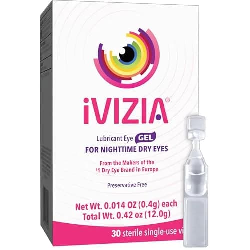 iVIZIA Lubricant Eye Gel for Nighttime Dry Eyes, Preservative-Free, 30 Single-Use Vials | Medication thumbnail 1