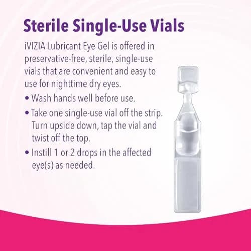 iVIZIA Lubricant Eye Gel for Nighttime Dry Eyes, Preservative-Free, 30 Single-Use Vials | Medication thumbnail 2