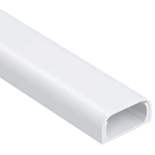 ZhiYo 73" Cord Covers for Wires on Wall, White Cord Hider, 0.95" W x 0.47" | Paintable Cable Raceway for Wall Mounted TV thumbnail 1
