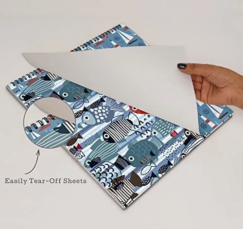 Inkdotpot Nautical Texture Scrapbook Paper Pad 12x12 Inch (30.48x30.48 cm) | 25 Sheets Acid-Free Decorative Cardstock for Crafts thumbnail 3