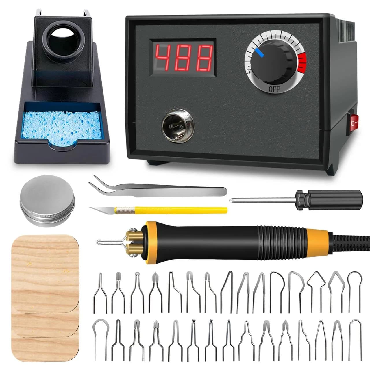 FIRElood Wood Burning Tool Kit 25~750°C | Professional Pyrography Pen with Digital Thermometer