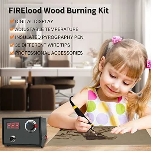 FIRElood Wood Burning Tool Kit 25~750°C | Professional Pyrography Pen with Digital Thermometer thumbnail 5