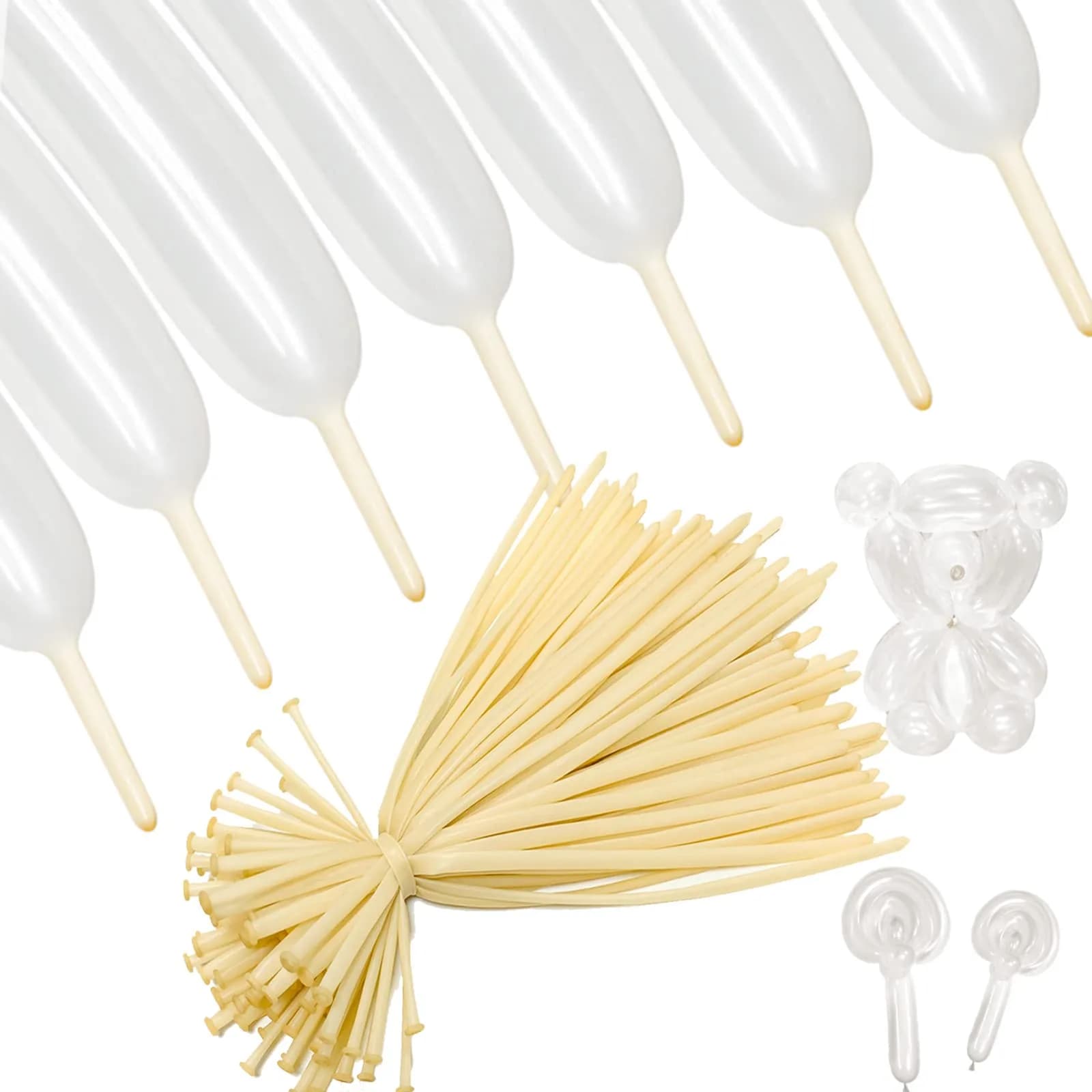 ASIUHY Clear Long Balloons 100 Pack | Twisting Animal Balloon for Parties & Birthdays - main product image
