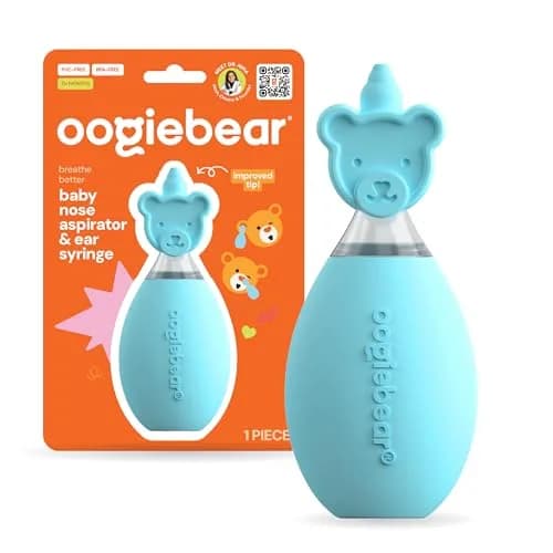 oogiebear Baby Nose Aspirator & Ear Syringe, Manual Strong-Suction, Blue | Gentle, Hygienic & Travel-Friendly thumbnail 1