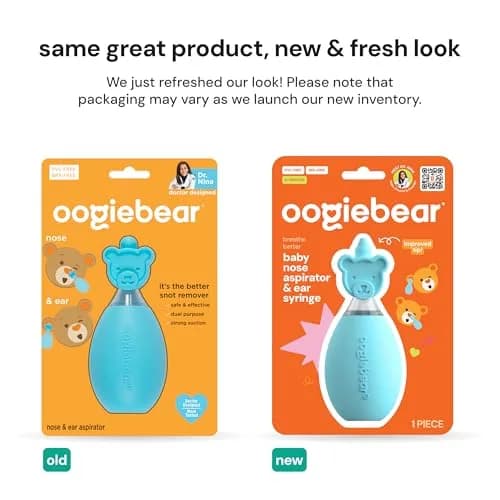 oogiebear Baby Nose Aspirator & Ear Syringe, Manual Strong-Suction, Blue | Gentle, Hygienic & Travel-Friendly thumbnail 2