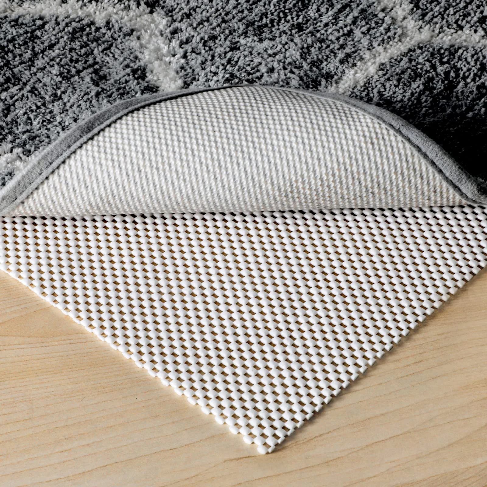 FestiCorp Non Slip Rug Pads 6x9 Ft | Heavy Duty Anti-Slip Rug Grip for Hardwood & Tiles — White / 5' x 7' (Rectangular)