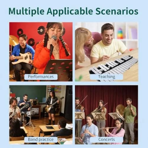 Heuyrao 30 Notes Foldable Glockenspiel Xylophone | Aluminum, Portable, Beginner-Friendly thumbnail 7