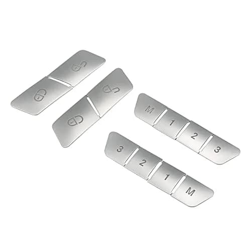 A ABSOPRO Silver Tone Door Lock Unlock Button Sticker Trim Cover Set for Benz A Class 13-17 (12 Pcs) thumbnail 1