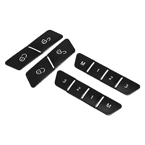 A ABSOPRO Black Door Lock Unlock Button Sticker Trim Cover Set for Mercedes-Benz A Class 2013-2017 (12 Pcs) thumbnail 1