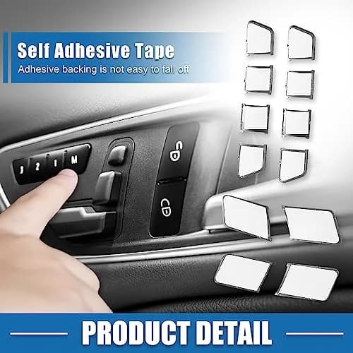 A ABSOPRO Black Door Lock Unlock Button Sticker Trim Cover Set for Mercedes-Benz A Class 2013-2017 (12 Pcs) thumbnail 5