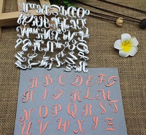 AHTOLS Capital & Lowercase Alphabet Die Cuts (52-Piece Set) | Metal Embossing Stencils for Card Scrapbooking thumbnail 6