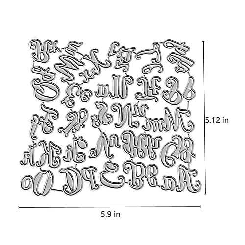 AHTOLS Capital & Lowercase Alphabet Die Cuts (52-Piece Set) | Metal Embossing Stencils for Card Scrapbooking thumbnail 2