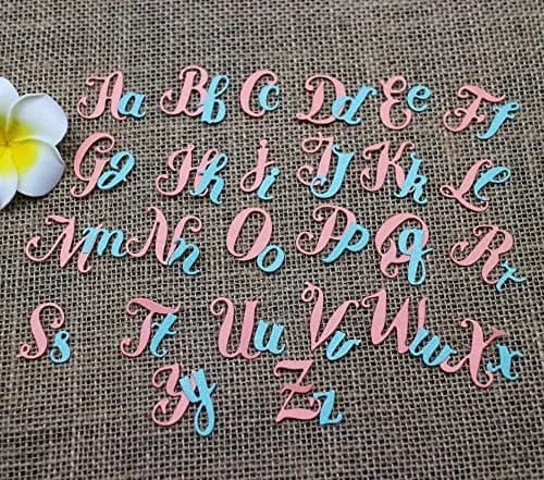 AHTOLS Capital & Lowercase Alphabet Die Cuts (52-Piece Set) | Metal Embossing Stencils for Card Scrapbooking thumbnail 3