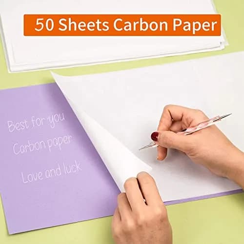 Ueerdand Art Media Paper Transfer Tracing Paper 11.7 x 8.3 Inch | Reusable Carbon Sheets & Styluses for DIY Art & Craft thumbnail 3