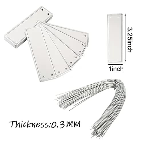 TINSKY Aluminum Plant Labels - 200PCS Metal Tags with Wires for Plant Markers, Tree Tags, Outdoor Identification and Greenhouse thumbnail 5