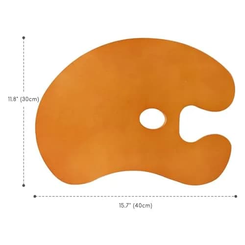 MEEDEN Wood Paint Palette: Artist Wooden Painting Palette | Large 15.2"x10.5" for Oil & Acrylic thumbnail 2