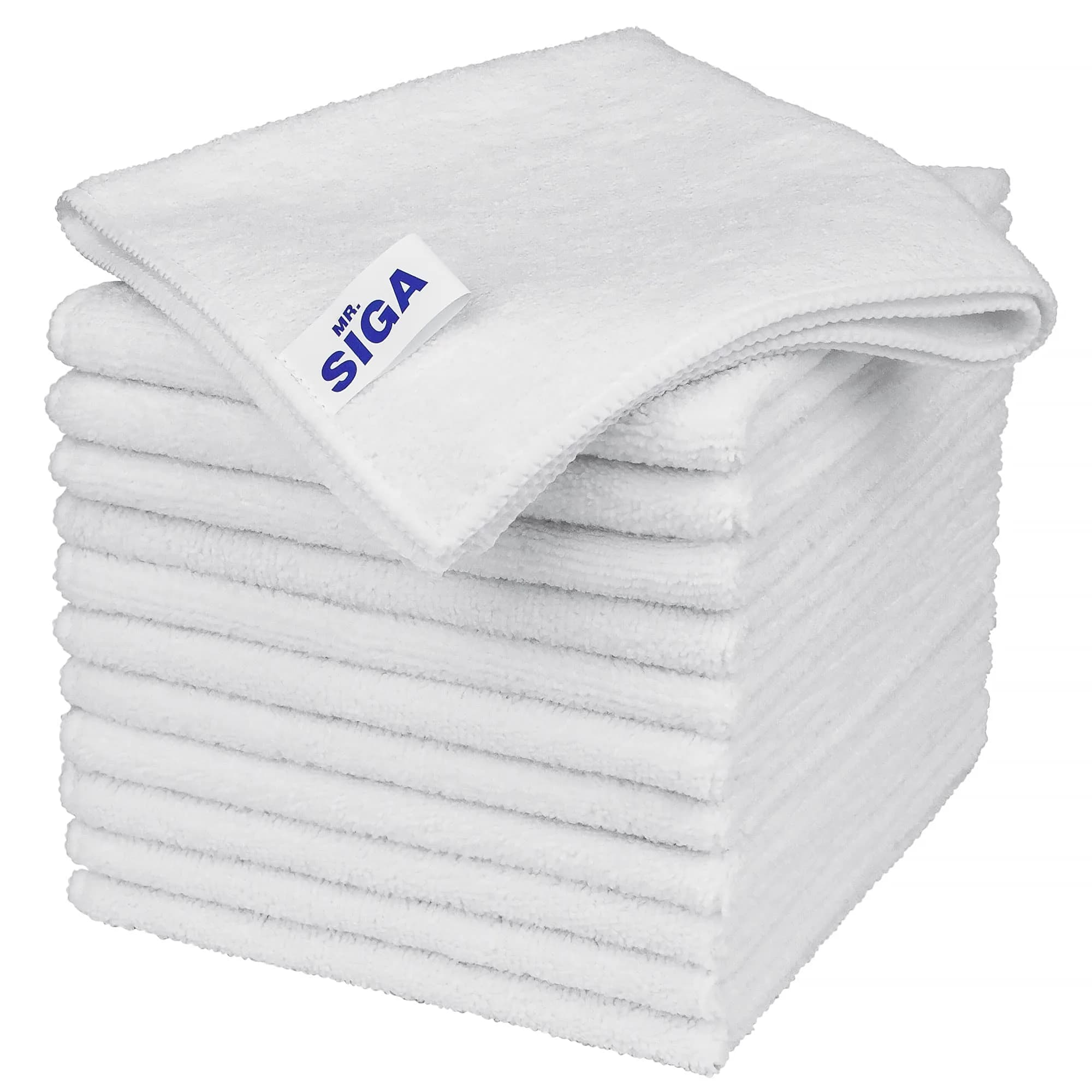 MR.SIGA Microfiber Cleaning Cloths, Streak Free Microfiber Towels, 12 Pack, 32cm x 32cm (12.6" x 12.6") | Absorbent & Lint-Free - main product image