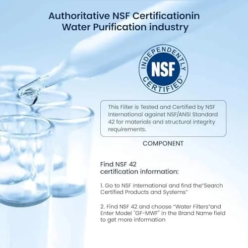 GLACIER FRESH MWF Refrigerator Water Filter 4-Pack | NSF Certified for Purer Water thumbnail 6