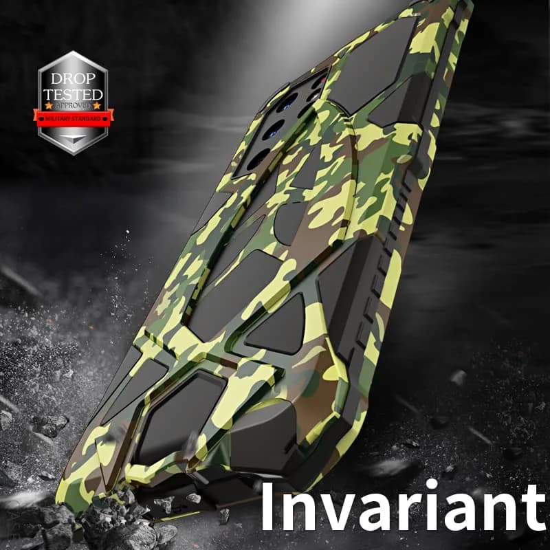 Lunivop Heavy Duty Metal Camouflage Case for Samsung Galaxy S22 Ultra (6.8 inch) | SGS-Tested Drop Protection thumbnail 10