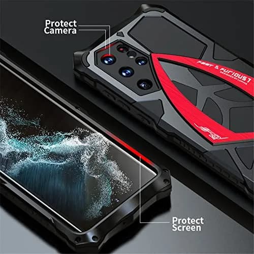 Lunivop Heavy Duty Metal Case for Samsung Galaxy S22 Ultra (6.8 inch) | Military Grade Protection thumbnail 5