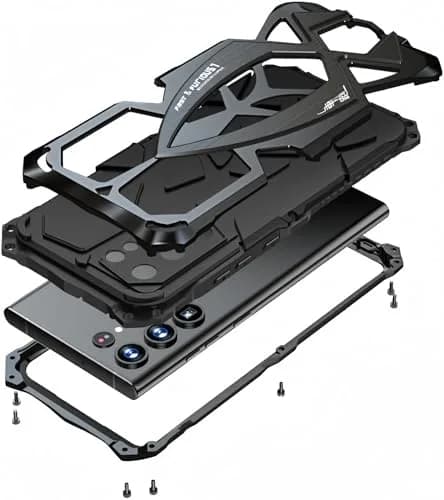 Lunivop Heavy Duty Metal Case for Samsung Galaxy S22 Ultra (6.8 inch) | Military Grade Protection thumbnail 1