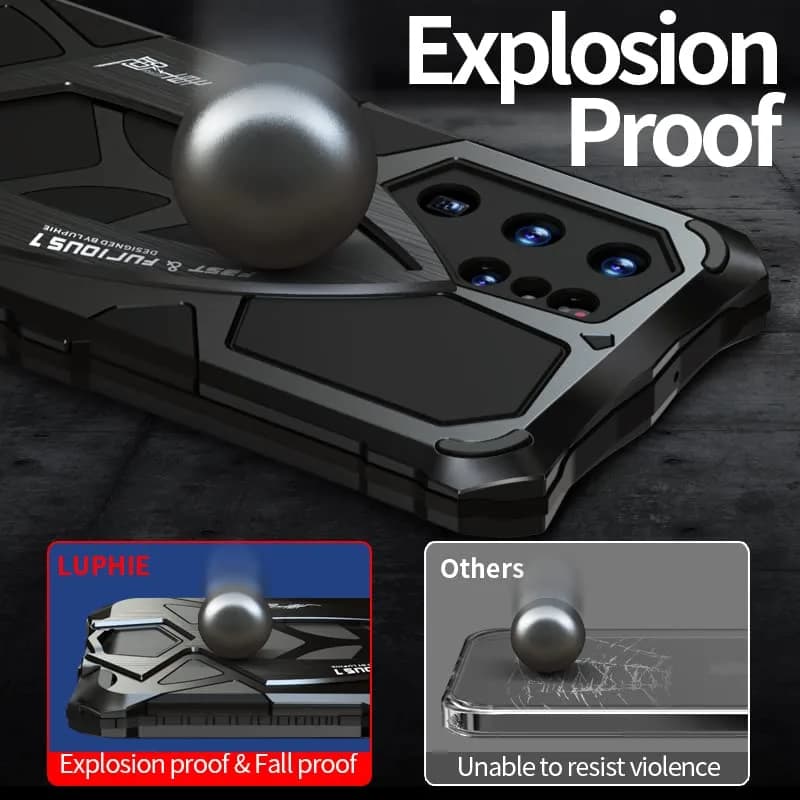 Lunivop Heavy Duty Metal Case for Samsung Galaxy S22 Ultra (6.8 inch) | Military Grade Protection thumbnail 13