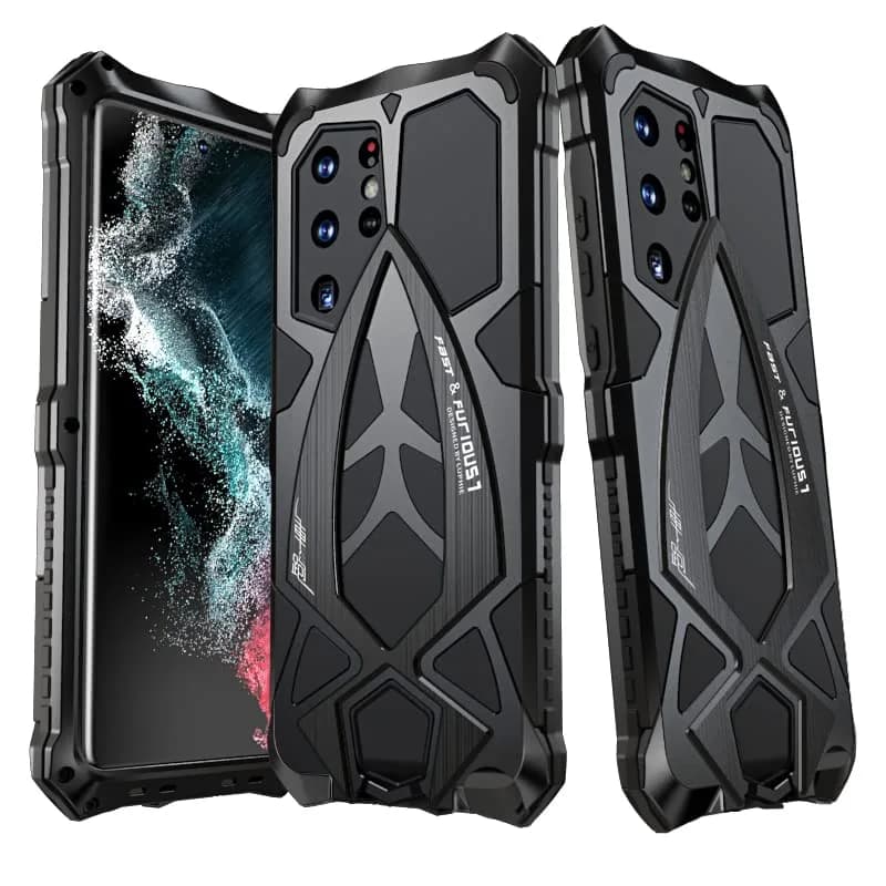 Lunivop Heavy Duty Metal Case for Samsung Galaxy S22 Ultra (6.8 inch) | Military Grade Protection thumbnail 3