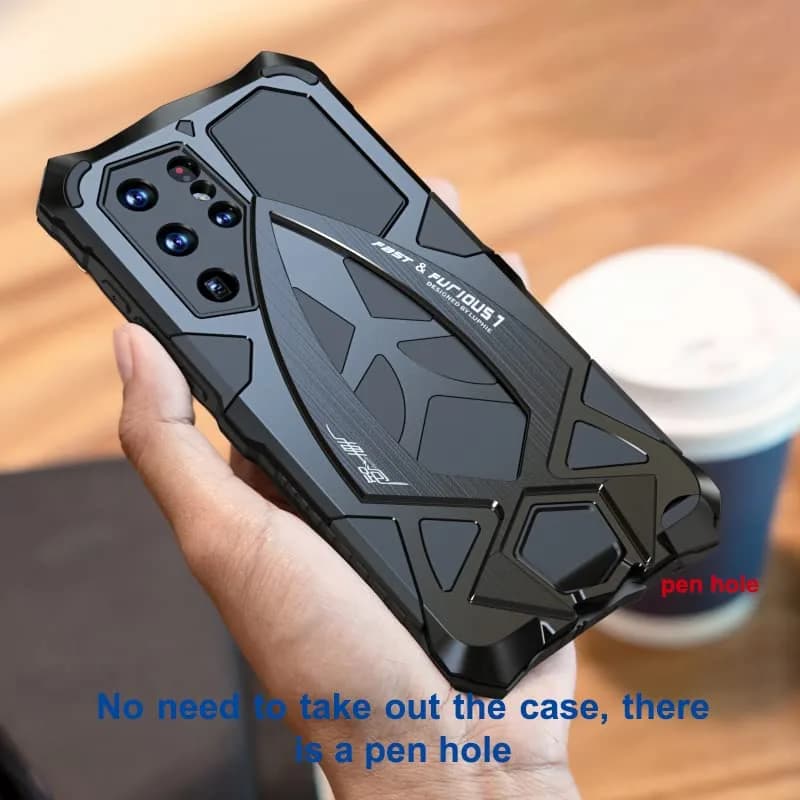 Lunivop Heavy Duty Metal Case for Samsung Galaxy S22 Ultra (6.8 inch) | Military Grade Protection thumbnail 4
